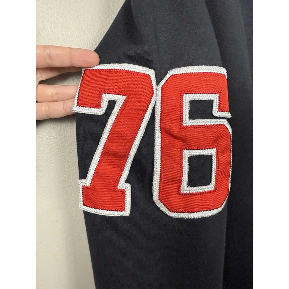Denim Distillery Heritage America 1776 Crewneck Sweatshirt Rugby Patchwork Y2K L - Picture 7 of 14